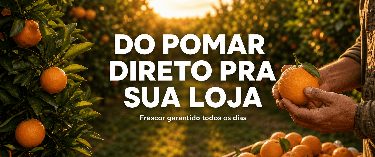 Do pomar direto pra sua loja — frescor garantido todos os dias